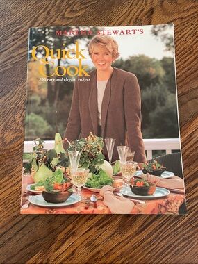 Martha Stewart Quick Cook Cookbook - Brown Cover with Yellow Title